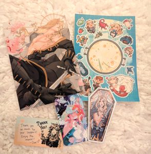 purchases from Etsy artist Daeyumi Arts