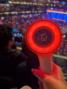 At the Twice concert with my light stick!