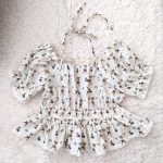 photograph of a cotton peasant top made of Disney's Bambi fabric