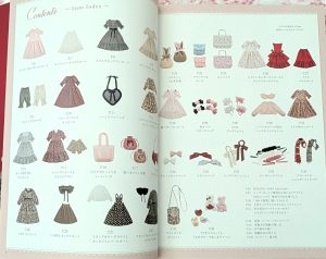 Misako Aoko Sewing Book volume 2 - contents, item index page