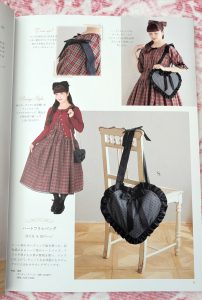 Misako Aoko Sewing Book volume 2 - photograph of Misako modeling a dress and purse
