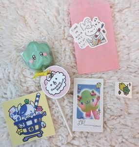 purchases from sprinkle trinkle town pop up (for freebies)